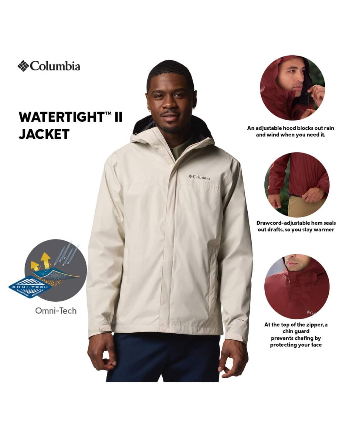 BRIEFING WIND & RAIN BLOUSON（BEIGE／M） Venzina® Men's Waterproof Windbreaker Lightweight Jacket