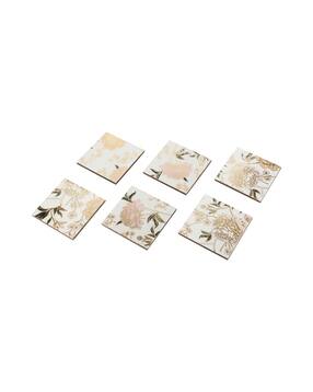 Wooden Table Coaster Flower Set of 6-image-26
