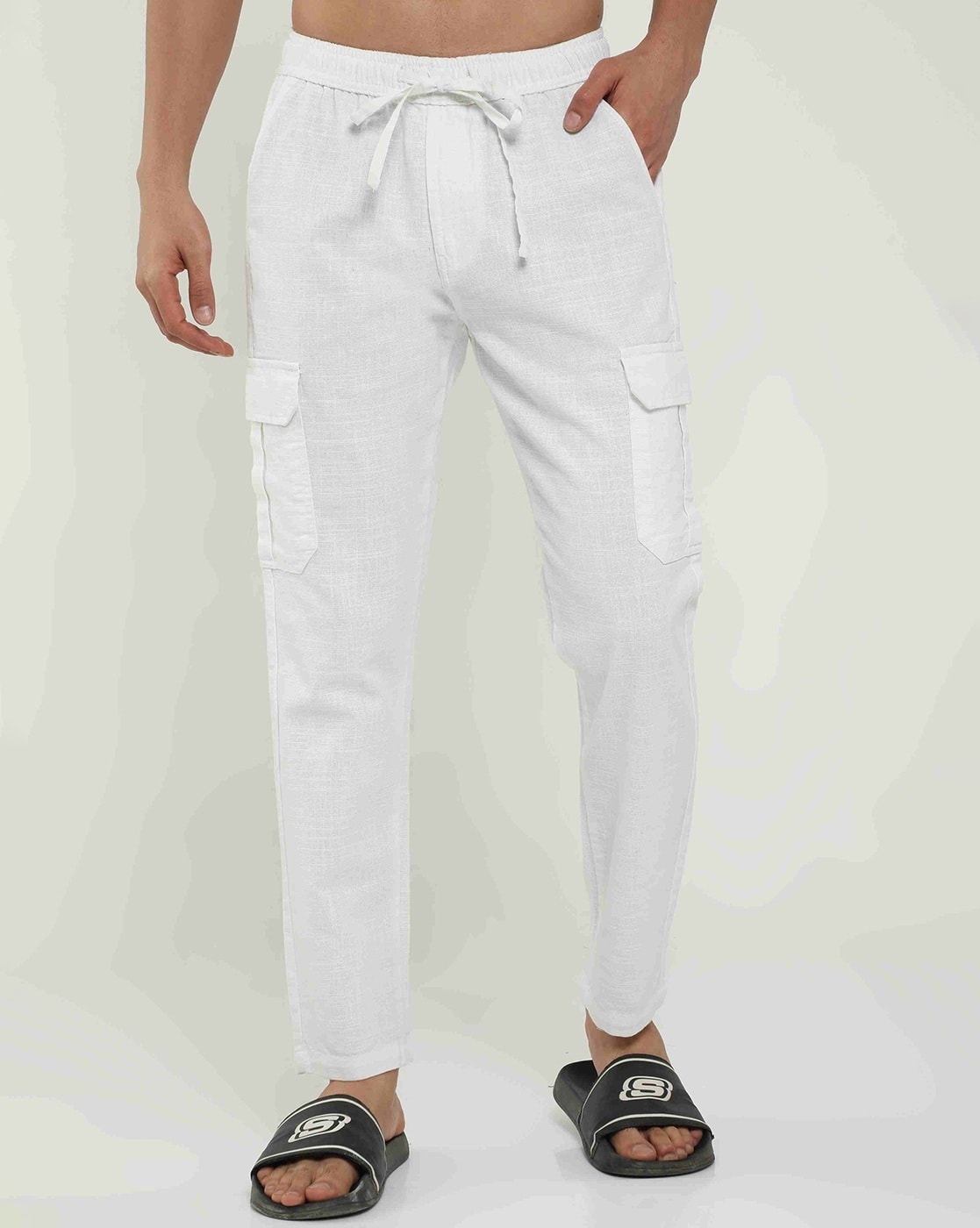 Buy White Trousers & Pants for Men by NEVER NEUD Online