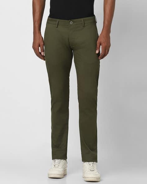 PETER ENGLAND Men Skinny Fit Flat-Front Chinos