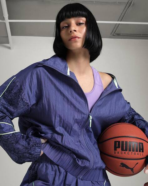 Lace Em Up Women Oversized Basketball Track Jacket