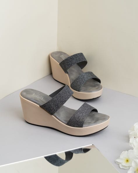 INC 5 Women Embellished Open-Toe High Wedges