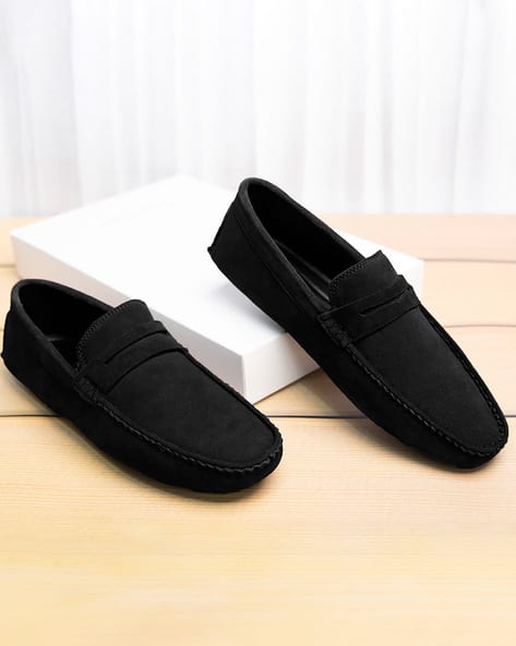 Men Slip-On Flat Heeled Loafers with Round Toes