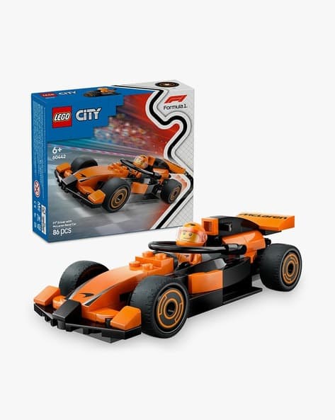 City F1 Driver with Mclaren Race Car Mini Vehicle Building Blocks
