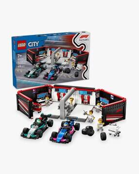 City F1 Garage & Mercedes-Amg & Alpine Cars Building Blocks