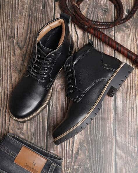 Vintage Lace Black Lace Up Dress Boots Mens Men Ankle-Length Lace