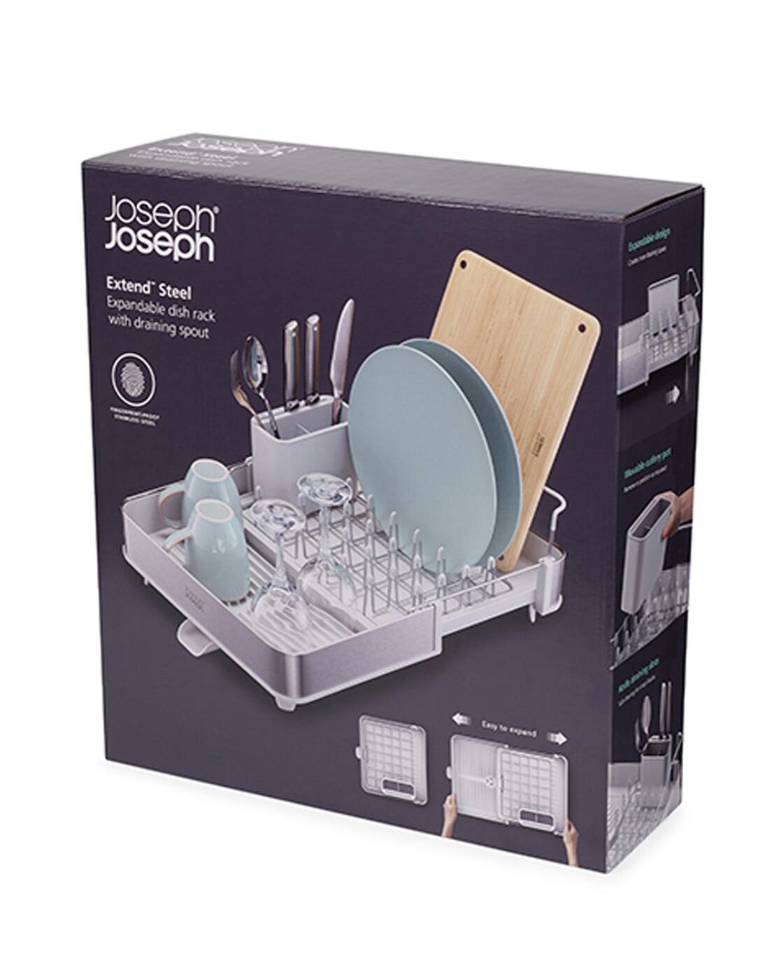 Buy Joseph Joseph Steel Expandable Dish Rack Draining Spout