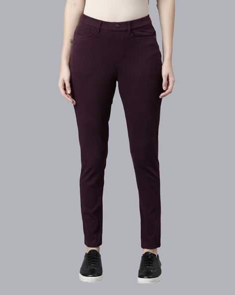 Buy Dark Wine Jeans Jeggings for Women by GO COLORS Online