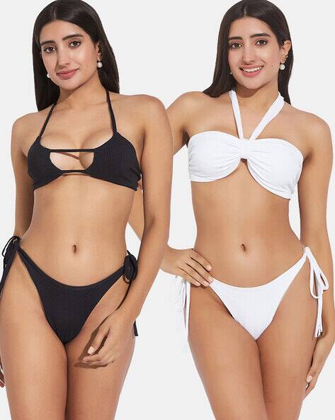 Pack of Ribbed Bikini Set