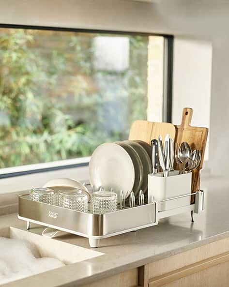 Buy Joseph Joseph Steel Expandable Dish Rack Draining Spout