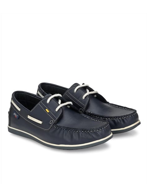 Panelled Lace-Up Boat Shoes