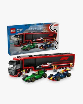 lego City F1 Truck with RB20 & Amr24 F1 Cars Toy Racing Transporter Set Building Blocks-picture-12