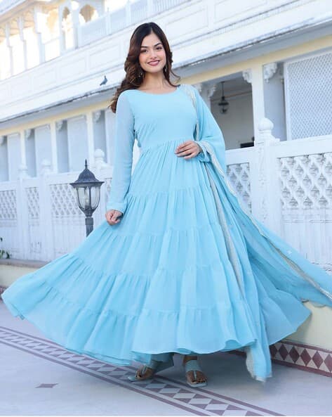 princess polly baby blue dress Buy Wedani Women Embroidery Anarkali Kurta Set Online