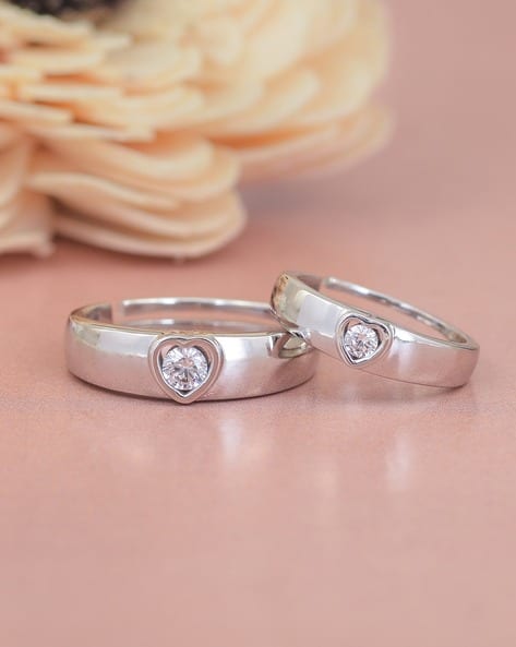 Diamond Ring Design Couple Rings In Silver With Price Silver Ring