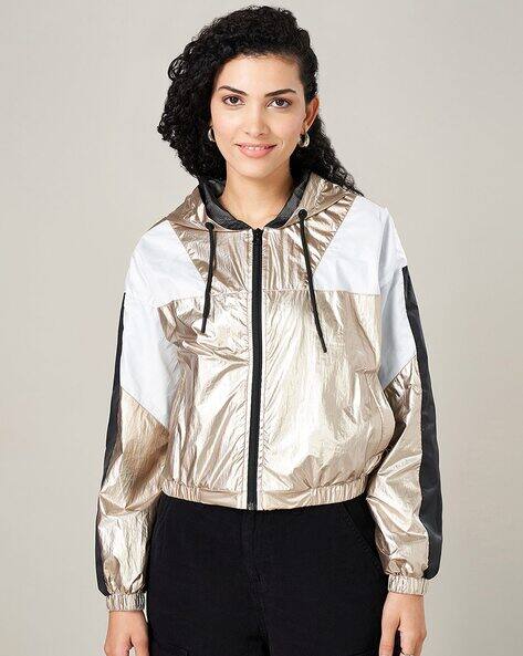 gold silk silk hoodie