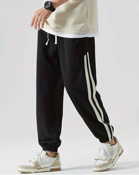 poshax Men Striped Joggers with Insert Pockets-picture-25