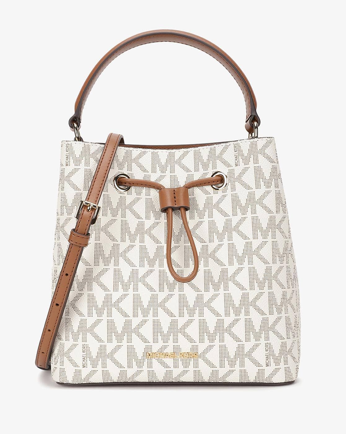 Buy Michael Kors Suri Medium Bucket Messenger | Off-White Color