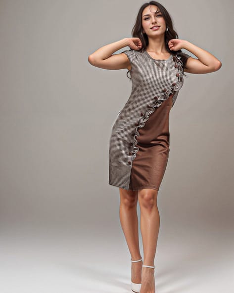 princess polly baby blue dress Short Brown Dresses - Brown Mini Dresses main image 0