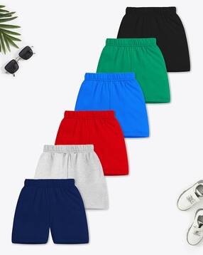 trampoline Boys Pack of 6 Mid-Rise Regular Fit Shorts-picture-53