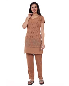 clint Women Printed T-Shirt & Pyjamas Set-picture-47