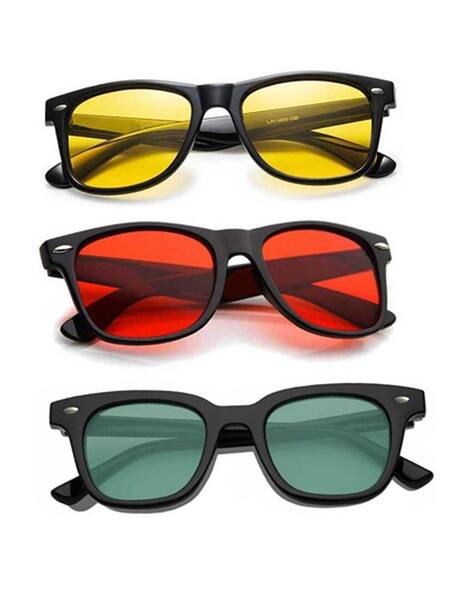 SRPM Men Set of 3 UV-Protected Wayfarers Sunglasses-43746