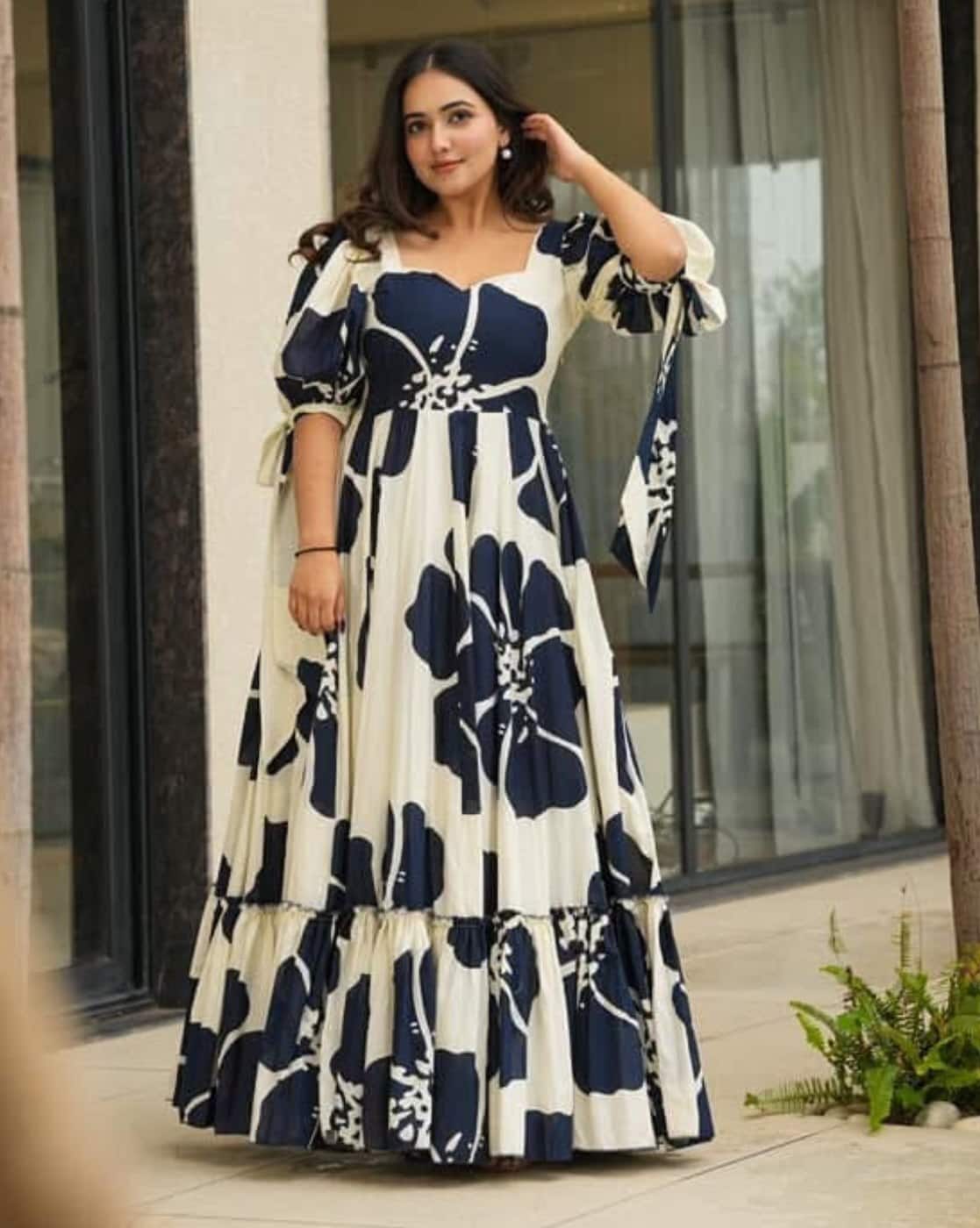 ajio maxi dress Price History of CaniBani Women Floral Gown Maxi Dress from Ajio 2191_4812331