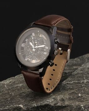 french accent Men Analogue Watch with Leather Strap-SS25-FAWC1067-picture-39