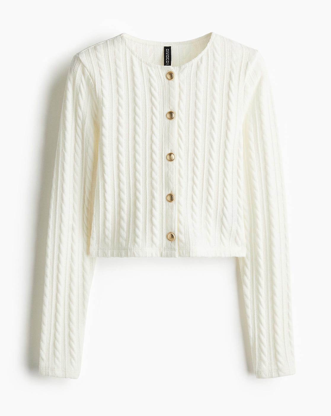 トップス Heve Bubbly 2way Cable Cardigan white Buy Ecru Chunky