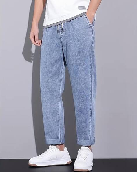 POSHAX Men Mid-Wash Slim Fit Jeans