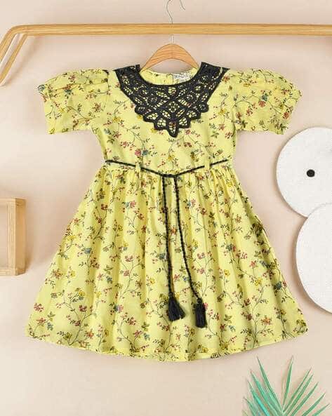 Buy Yellow Dresses Frocks for Girls by BELLA MODA Online