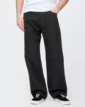gap Men Solid Loose Fit Linen Blend Pants-picture-42