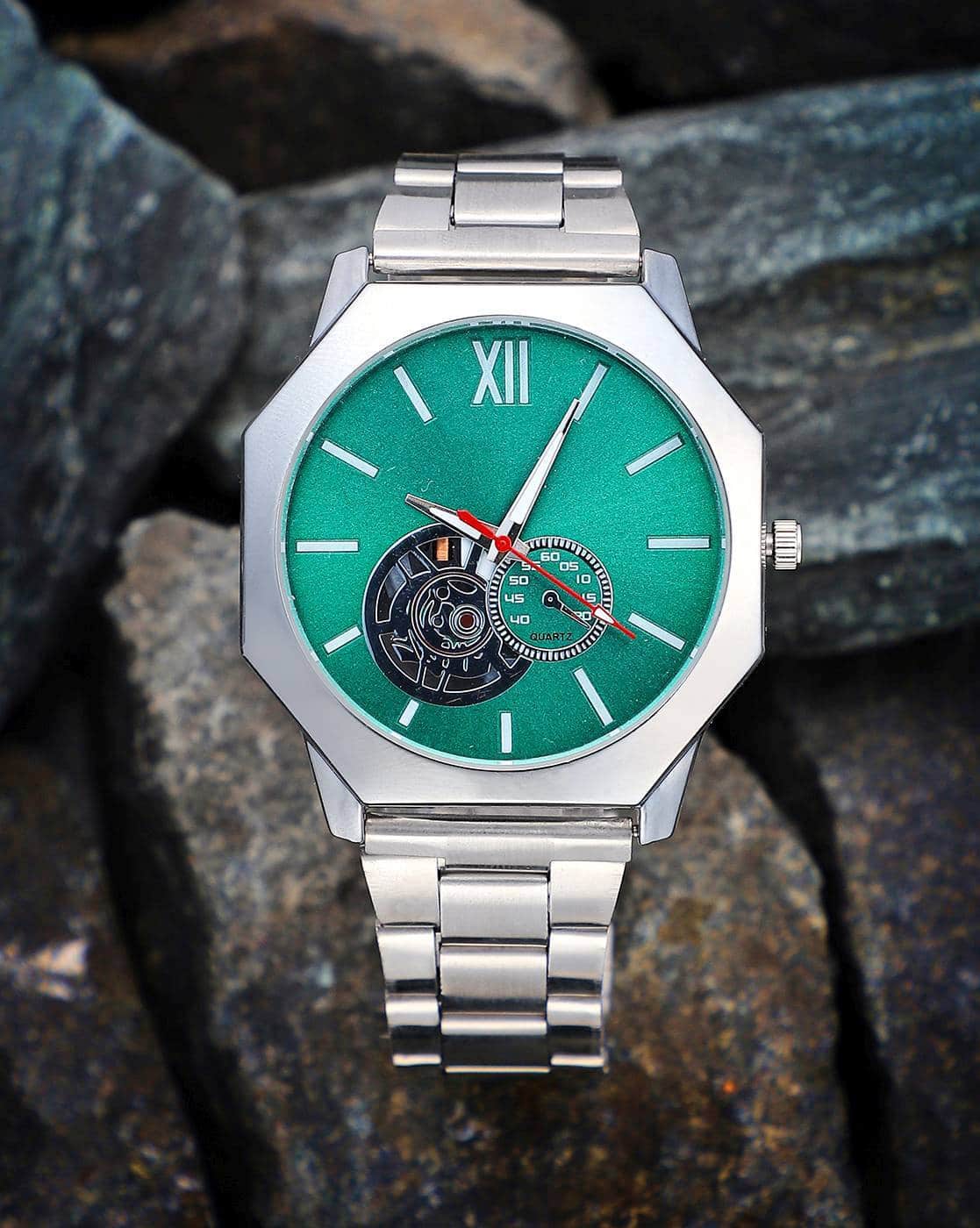bone strap silver watch