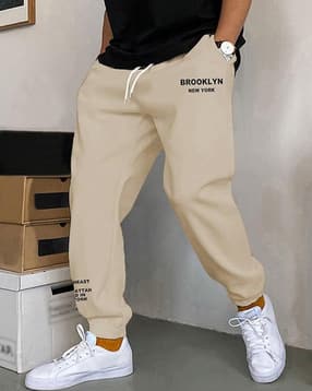 poshax Men Typographic Print Joggers with Insert Pockets-picture-50
