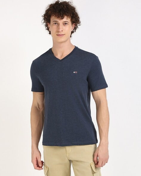 Product image of TOMMY HILFIGER Men Extra Slim Fit Cotton V-Neck T-Shirt