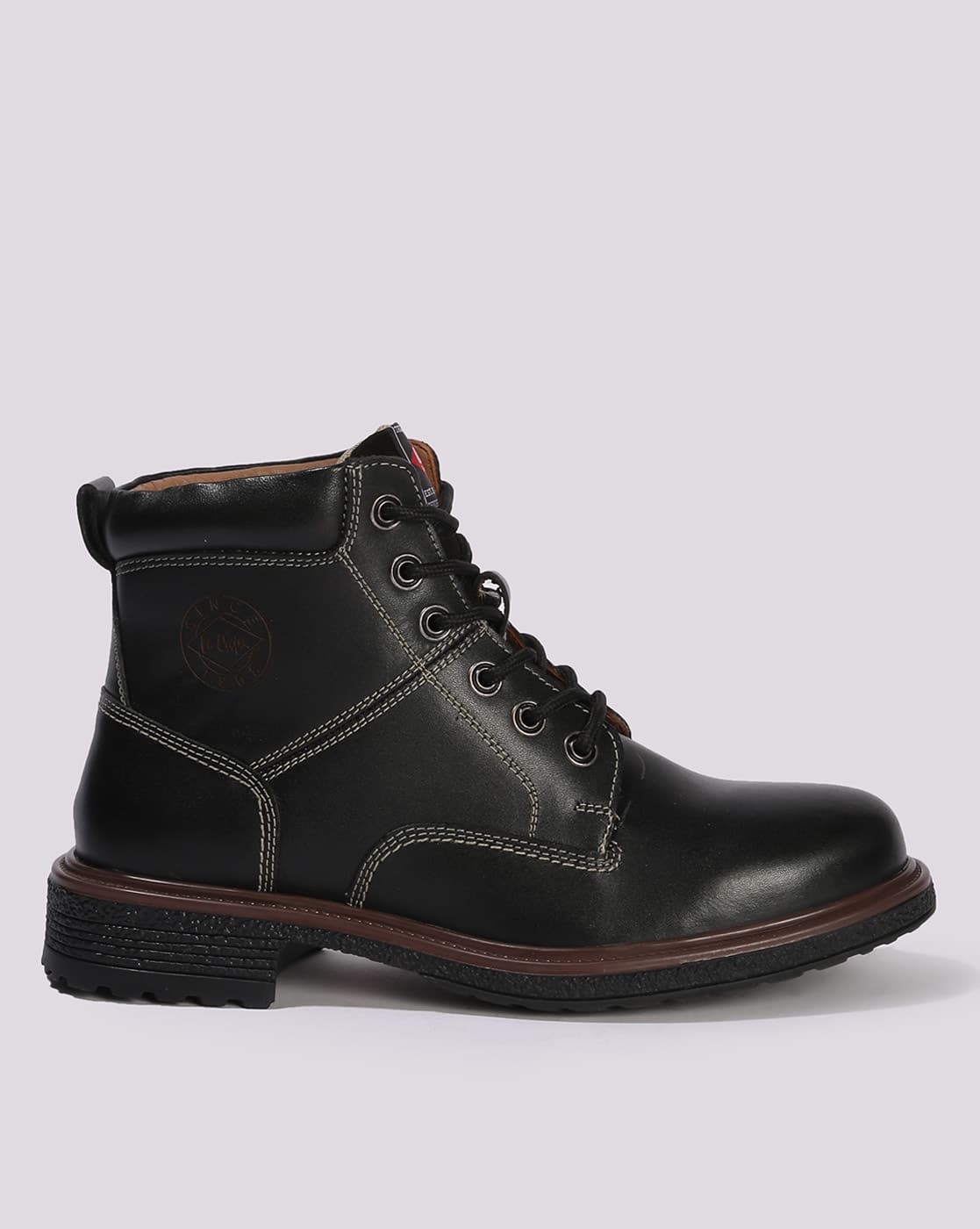 Men High-Top Lace-Up Boots