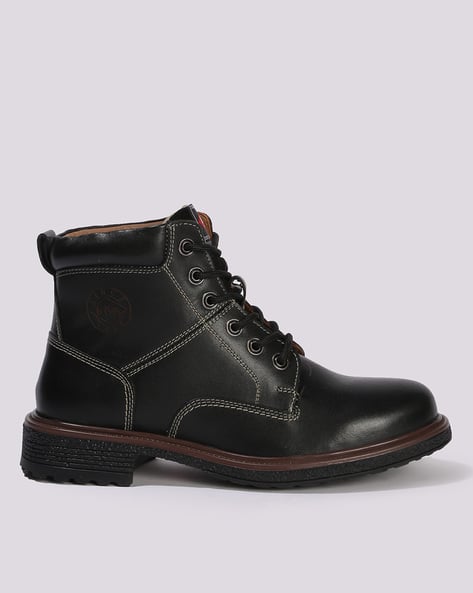 Men High-Top Lace-Up Boots