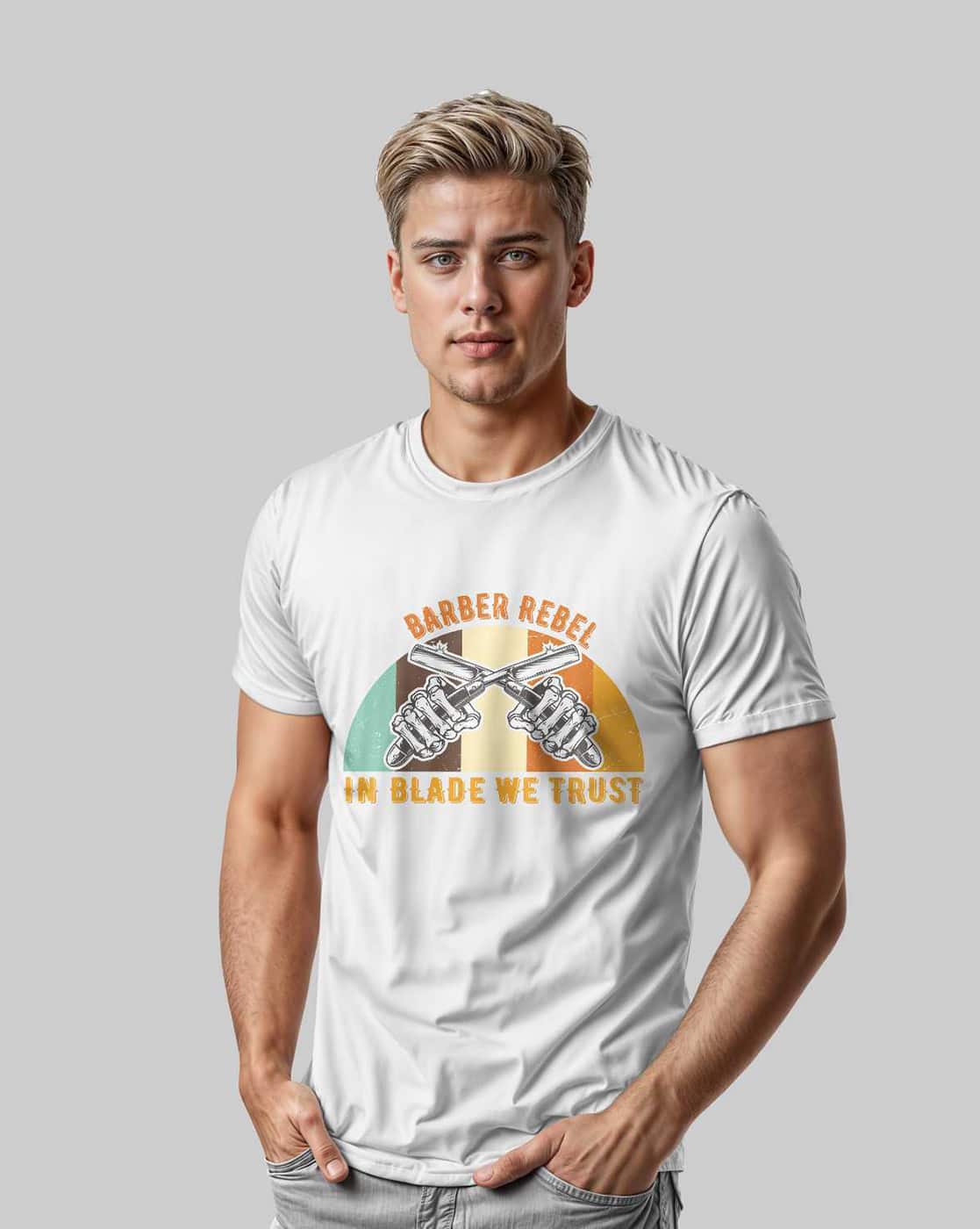 creativit Men Graphic Print Regular Fit T-Shirt (White)