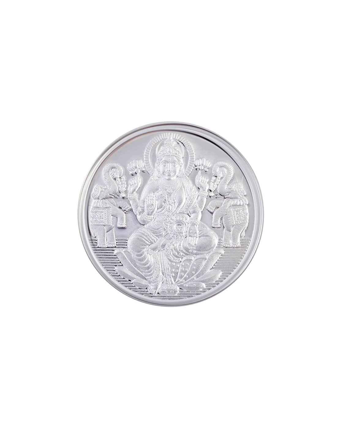 C KRISHNIAH CHETTY JEWELLERS 100 Gm For Men (999.9, FreeSize) Pure Silver Goddess Lakshmi Coin For Men (Silver, FreeSize)
