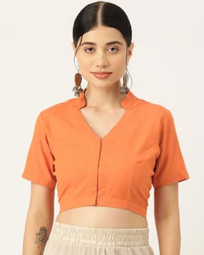 molcha by babita singh Women V-Neck Front-Open Blouse-picture-27