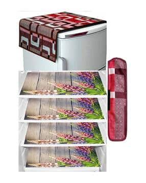 Printed Fridge Cover & Fridge Mat Set-image-21