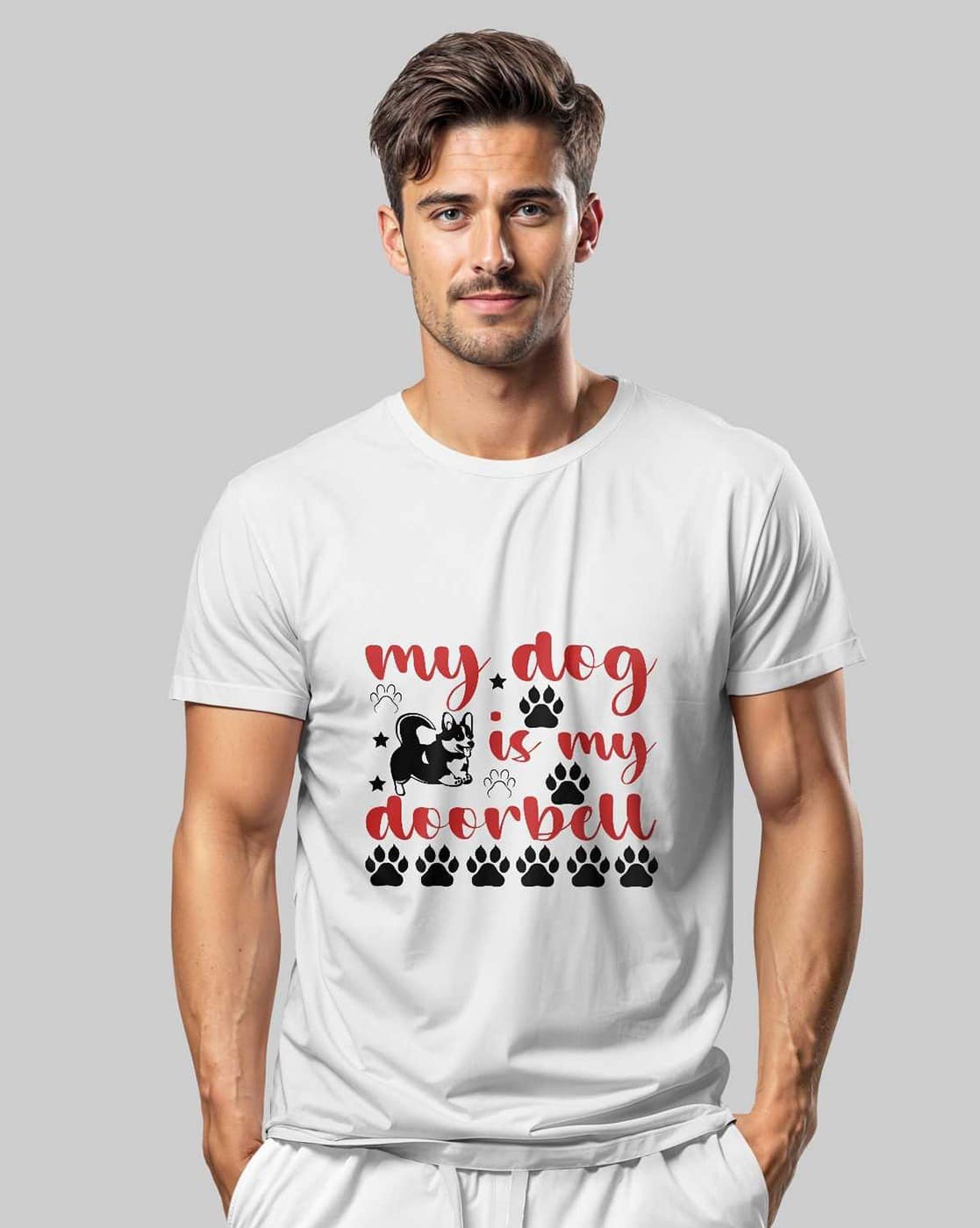 creativit Men Typographic Print Regular Fit Round-Neck T-Shirt (White)