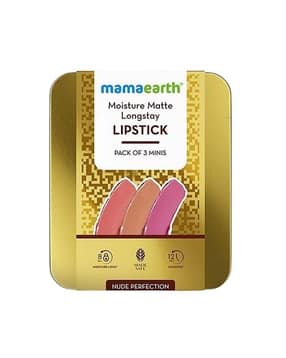 Pack of 3 Moisture Matte Long Stay Lipstick Gift Set - Nude Perfection