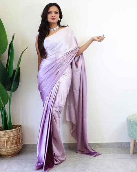 Ombre-Dyed Saree with Running Blouse Piece
