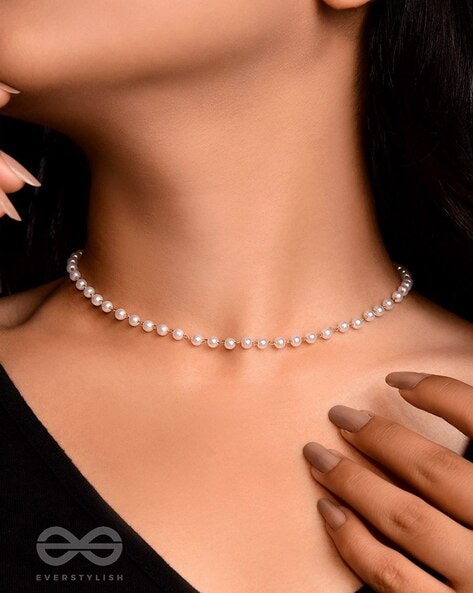 Women The Pearls of Elegance Metal Chain