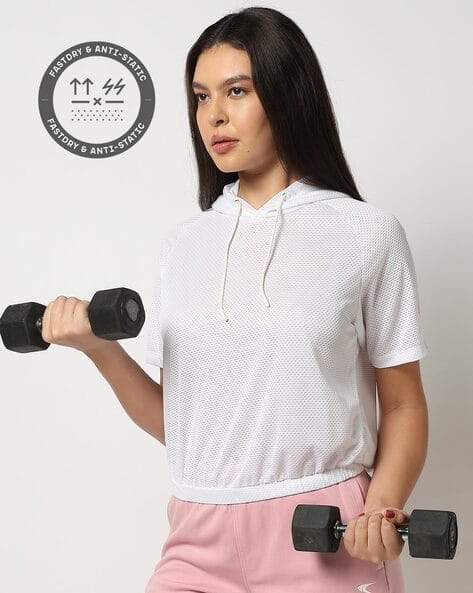 PERFORMAX Women Boxy Fit Running Hooded T-Shirt