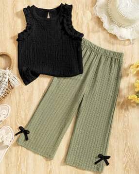 Girls Printed Pants & Top Set-image-7