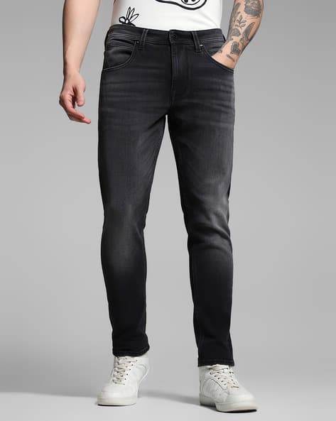 Jack & Jones Men Lightly Washed Slim Fit Jeans