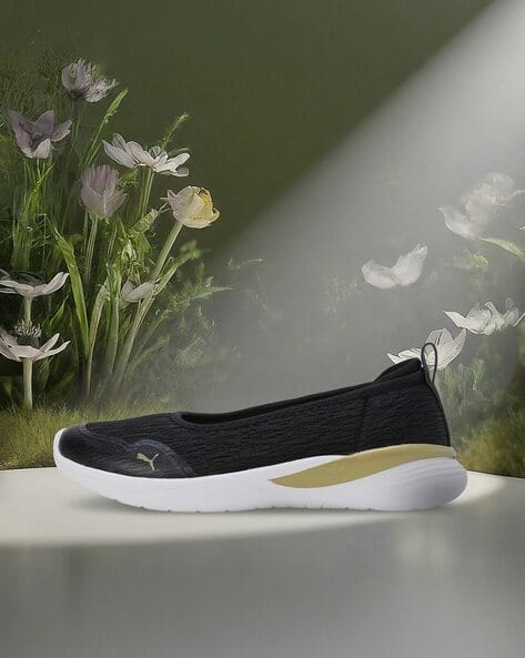 Buy PUMA Black-Metallic Gold-PUMA White Casual Shoes for Women by