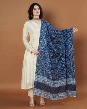 akshadeep Women Floral Print Cotton Dupatta-picture-19