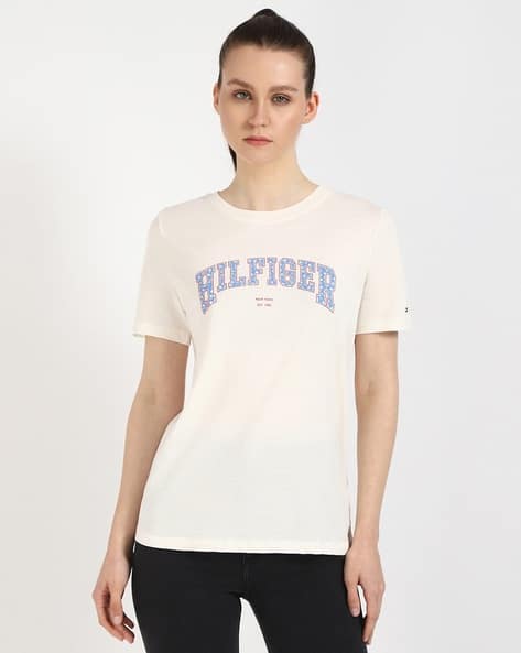 TOMMY HILFIGER Regular Fit Logo Print Short-Sleeve Crew-Neck T-Shirt